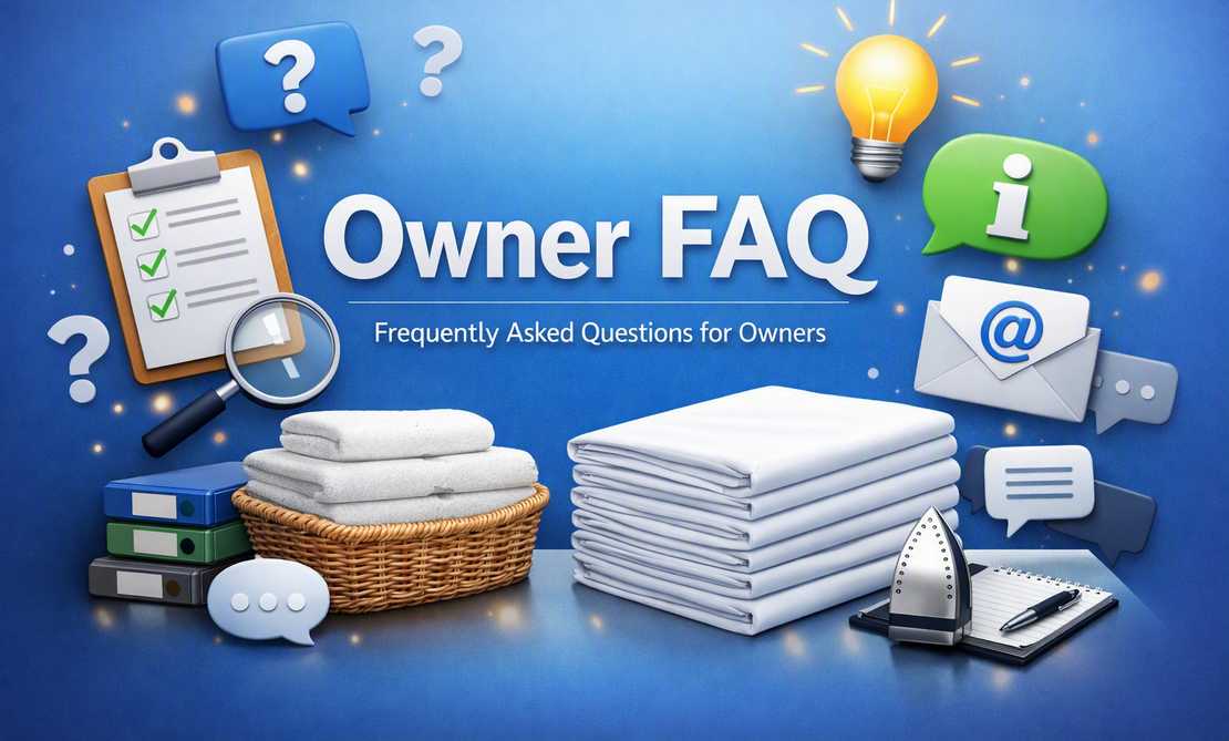 Property owner reading answers to frequently asked questions online