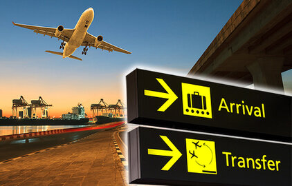 Driver welcoming arriving guests for a private airport transfer